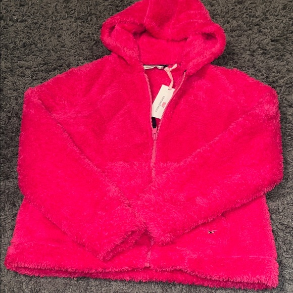💖Vineyard Vines Vibrant Pink Kids Puffer Jacket